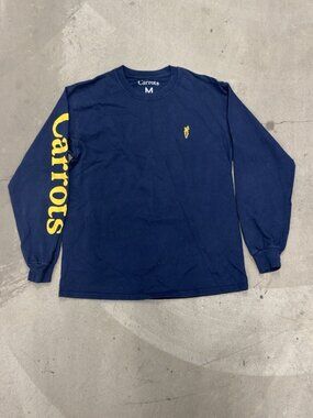 Carrots by Anwar Carrots Men Navy Blue Long Sleeve Tee Shirt Sz M